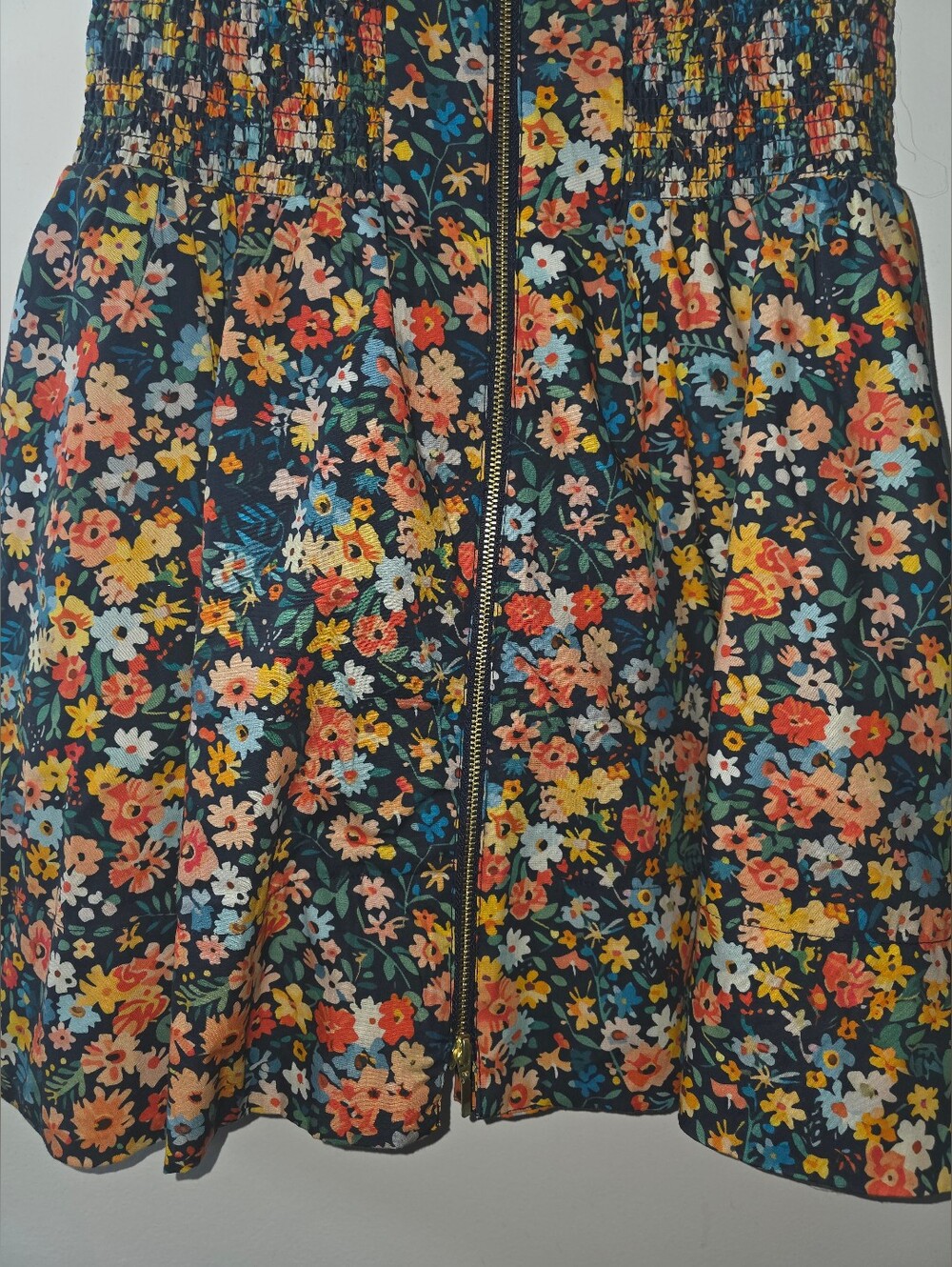 NWT Anthropologie Tommie Mini Shirtdress Navy Floral Size XS - Picture 3 of 8